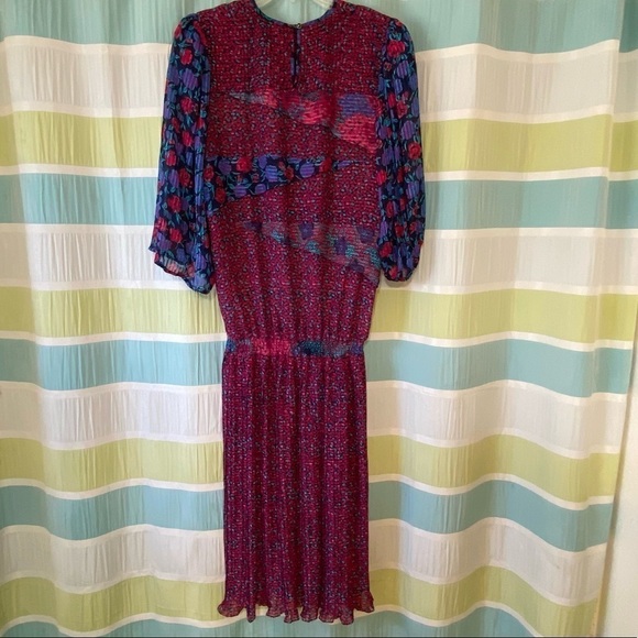 Diane Fres Vintage Dress 1980’s Graphics Sz Medium - Picture 9 of 11